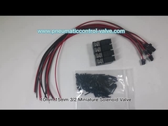 Tekstil ve Örme Pnömatik Otomasyonu için 10mm 15mm 3/2 Minyatür Solenoid Valf 1.3W 24VDC