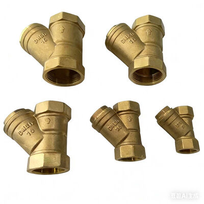 Brass Y Strainer Check Valve Filter SS Su boru sistemi için ağ Port Boyutu: 1/2 "-4"